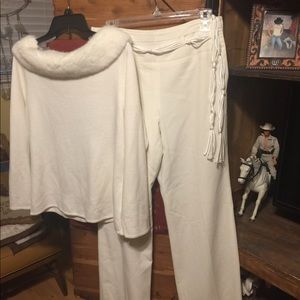 Winter white suit